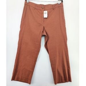 J. Jill Linen Stretch Red Oak Crop Pants 18 NEW